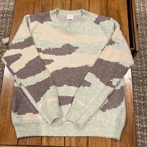 Camo sweater. NWT.